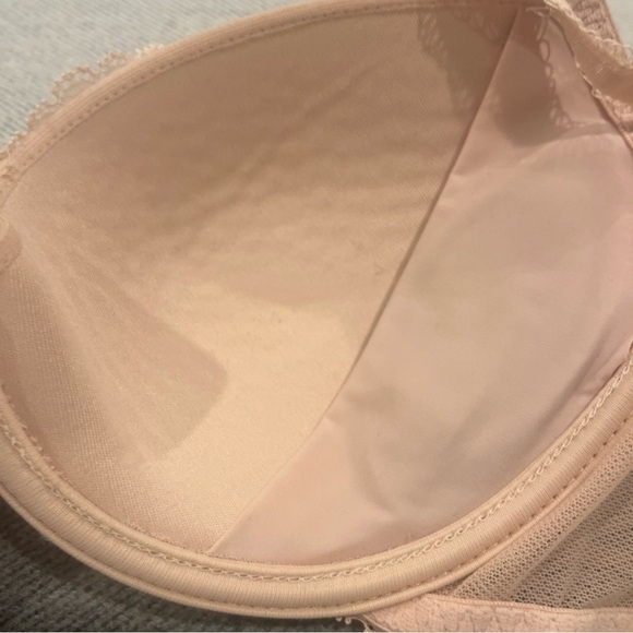 Simone Pérèle Petal Pink Nude Color Lace Detail Padded Push Up T-Shirt Bra 34c - Picture 11 of 12